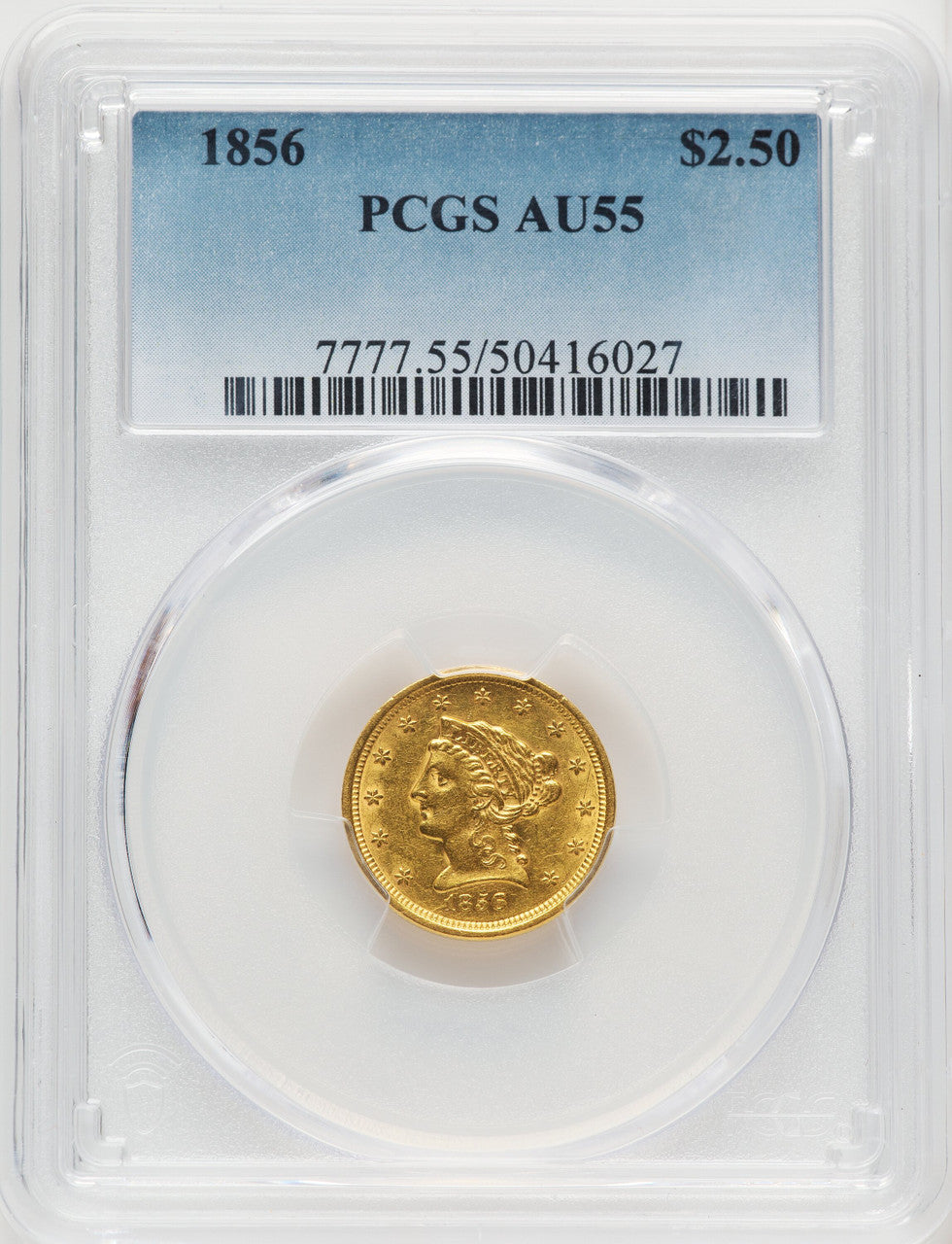 1856 $2.50 Liberty Quarter Eagle PCGS AU55