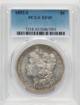 1892-S Morgan Dollar PCGS XF45
