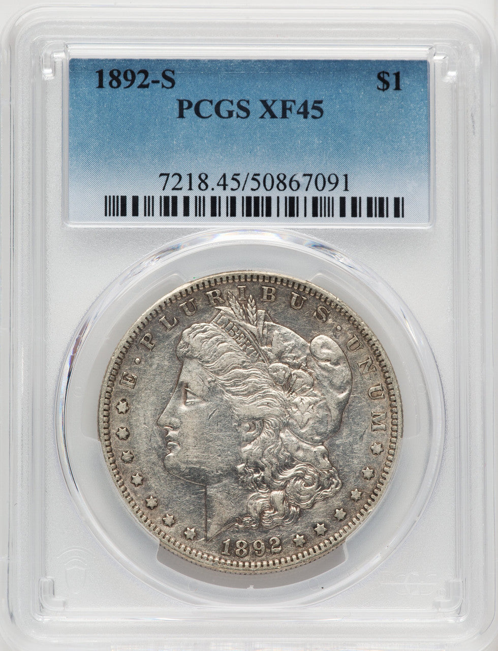1892-S Morgan Dollar PCGS XF45
