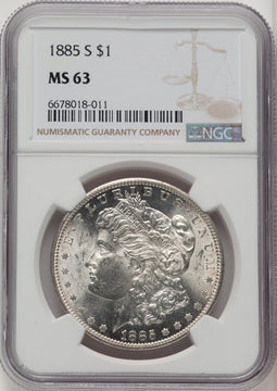 1885-S Morgan Dollar NGC MS63 (520082075)