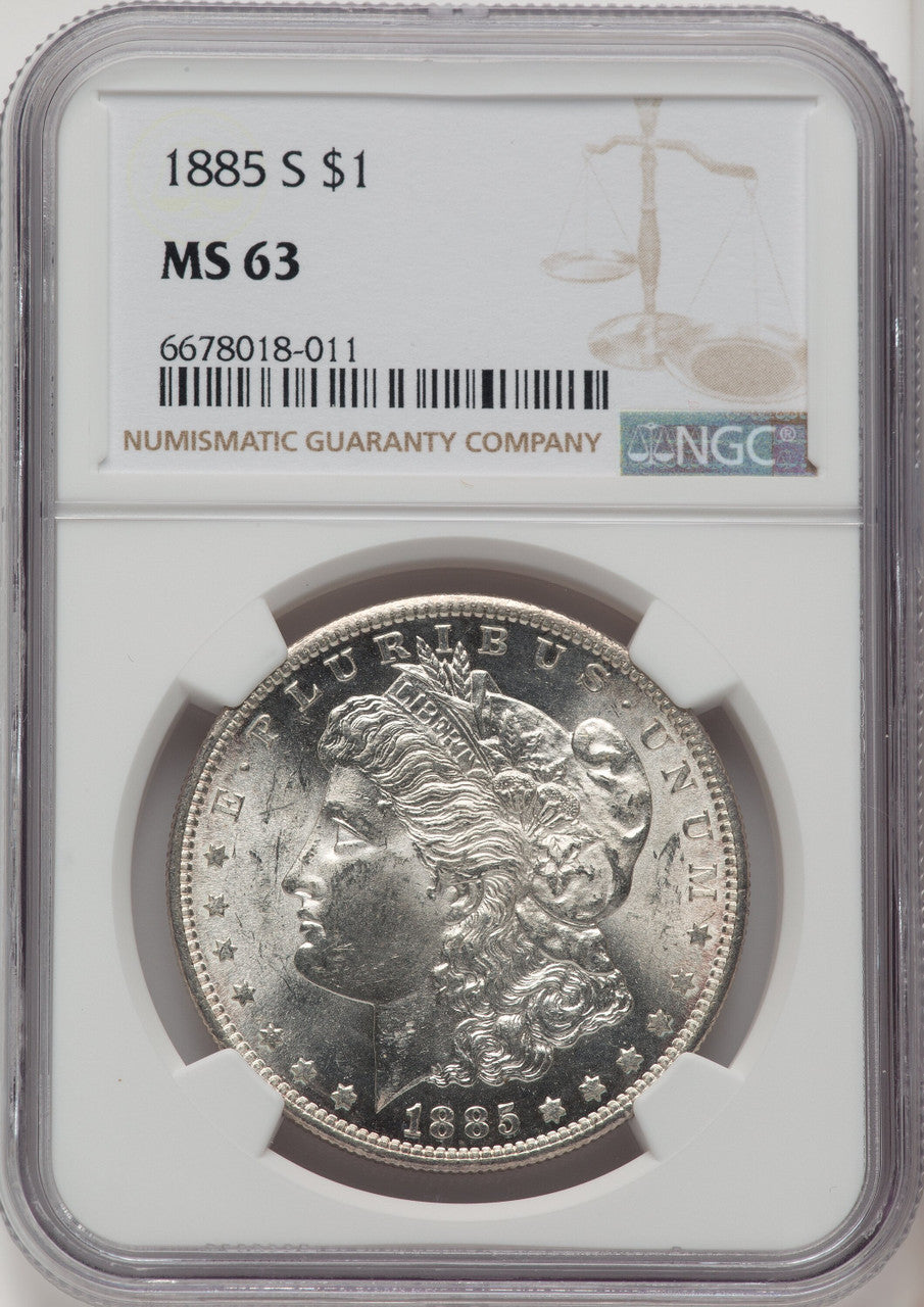 1885-S Morgan Dollar NGC MS63 (520082075)