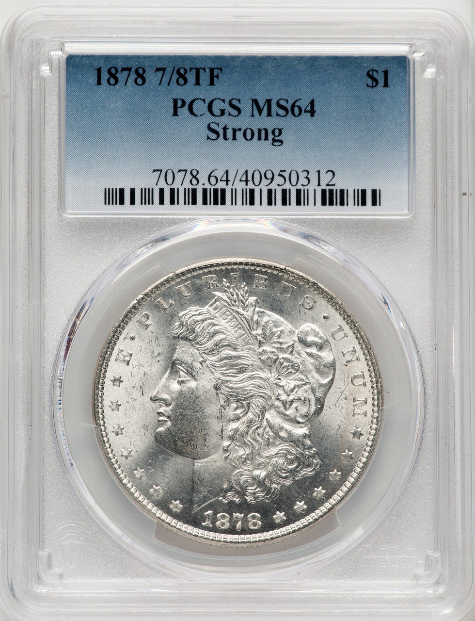 1878 7/8TF STRONG Morgan Dollar PCGS MS64 (520082077)