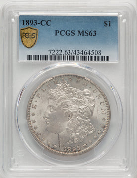 1893-CC Morgan Dollar PCGS MS63 (772603054)
