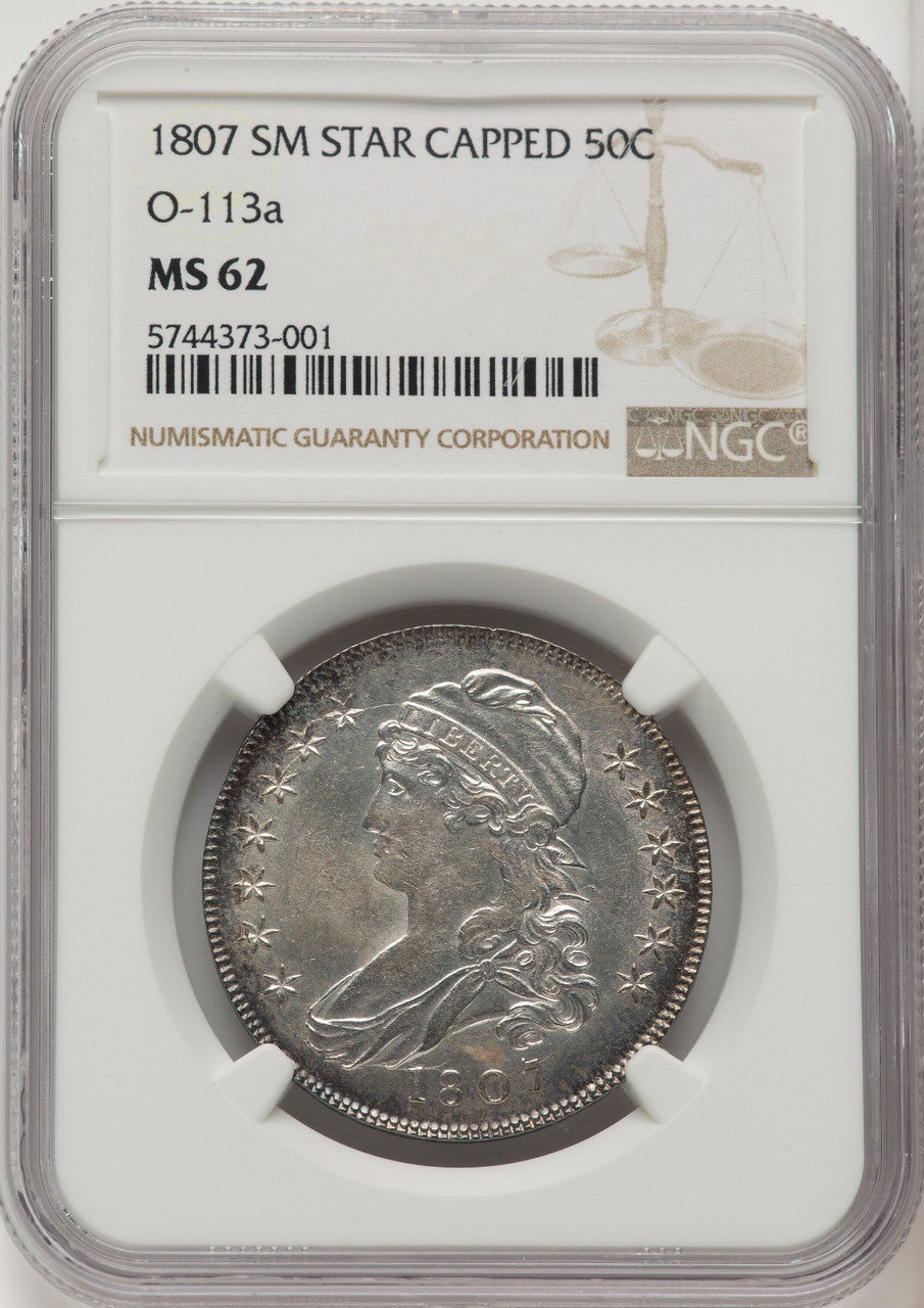 1807 50C O-113a Bust Half Dollar NGC MS62