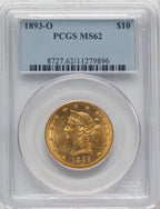 1893-O $10 Liberty Eagle PCGS MS62