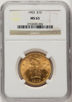1903 $10 Liberty Eagle NGC MS65