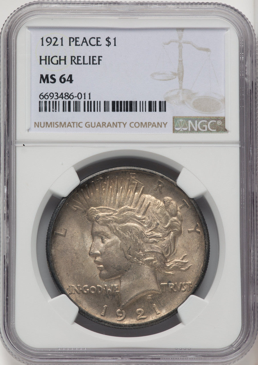 1921 Peace Dollar NGC MS64 (520082025)