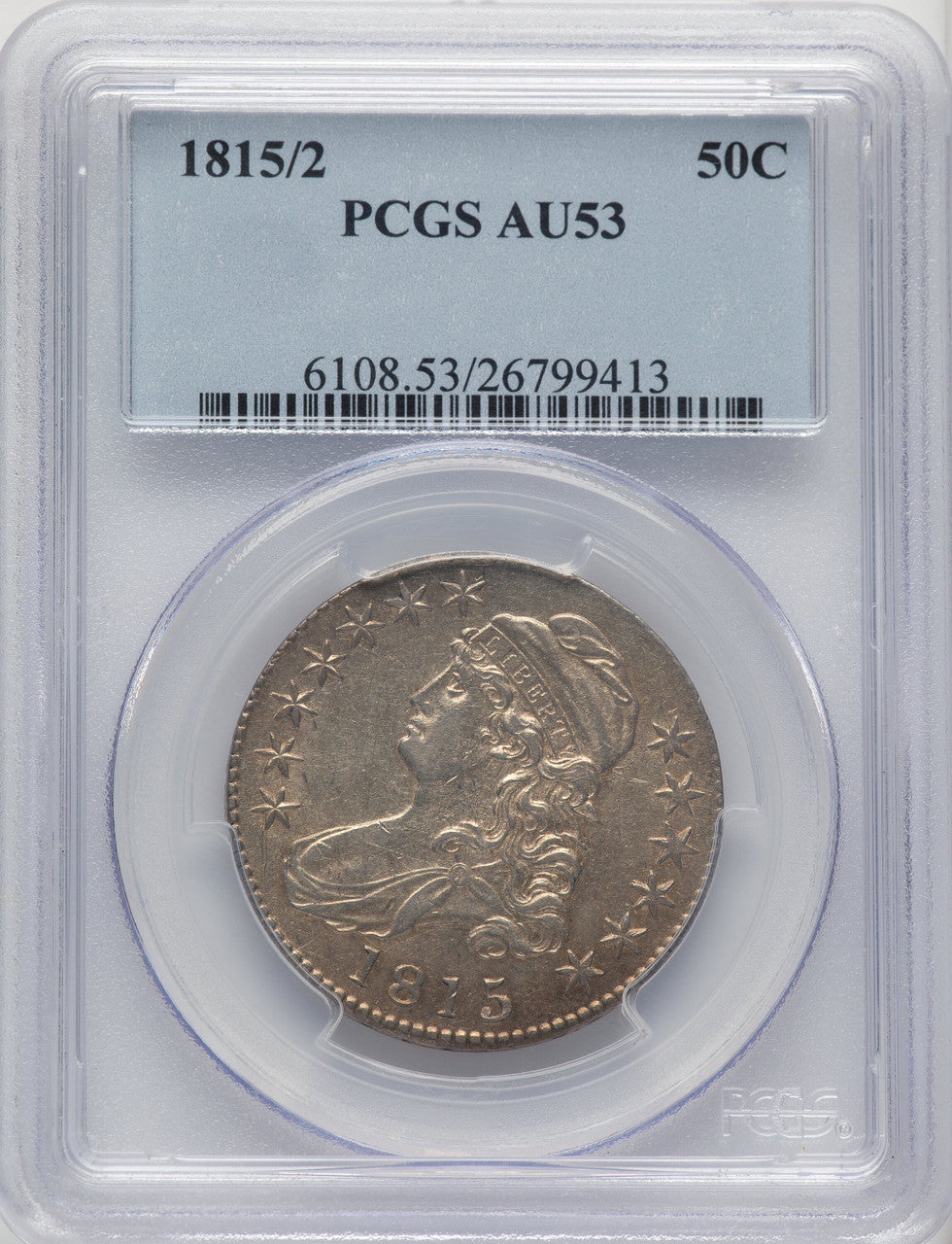 1815/2 50C Bust Half Dollar PCGS AU53