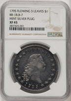1795 $1 B-7 BB-18 Silver Plug Early Dollar NGC XF45