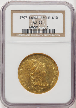 1797 $10 LG EAGLE Early Eagle NGC AU55