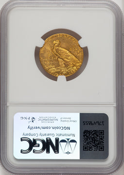 1908 $5 Indian Indian Half Eagle NGC MS64 (772556005)