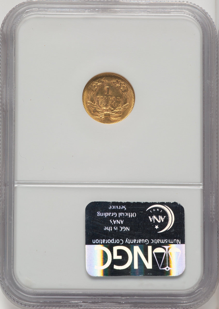 1854 G$1 Type Two Gold Dollar NGC MS61 (506887001)