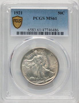 1921 50C Walking Liberty Half Dollar PCGS MS61
