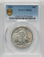 1921 50C Walking Liberty Half Dollar PCGS MS61