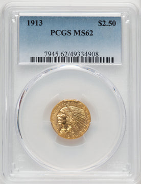 1913 $2.50 Indian Quarter Eagle PCGS MS62 (772830003)