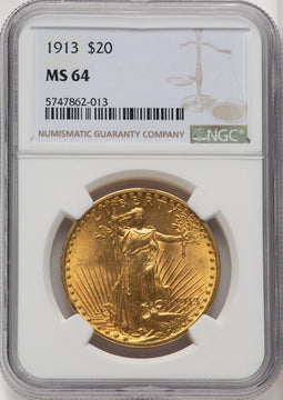 1913 $20 Saint-Gaudens Double Eagle NGC MS64 (520082067)