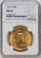 1913 $20 Saint-Gaudens Double Eagle NGC MS64 (520082067)