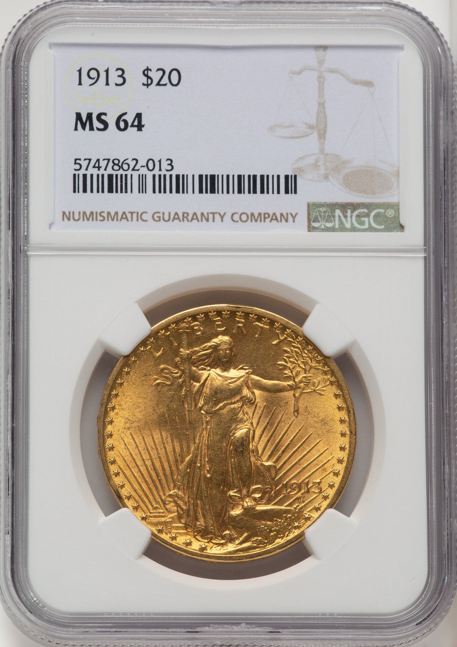 1913 $20 Saint-Gaudens Double Eagle NGC MS64 (520082067)