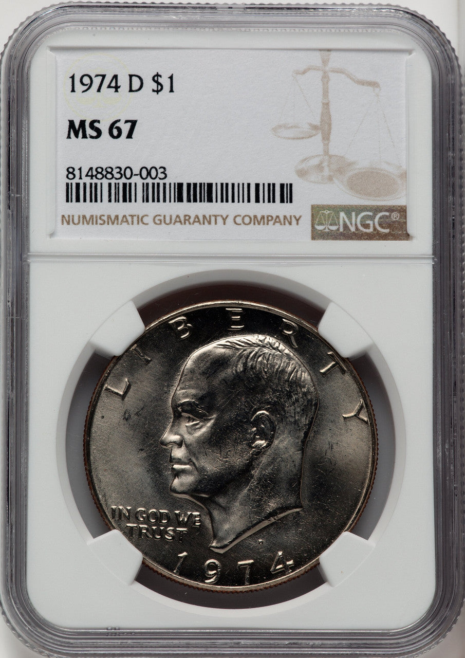 1974-D $1 Eisenhower Dollar NGC MS67 (772775016)