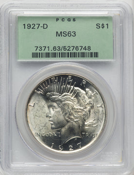 1927-D Peace Dollar PCGS MS63 (772837010)