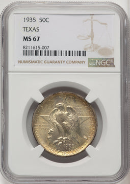 1935 50C Texas Commemorative Silver NGC MS67 (772775022)