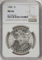 1888 Morgan Dollar NGC MS66