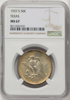 1937-S 50C Texas Commemorative Silver NGC MS67