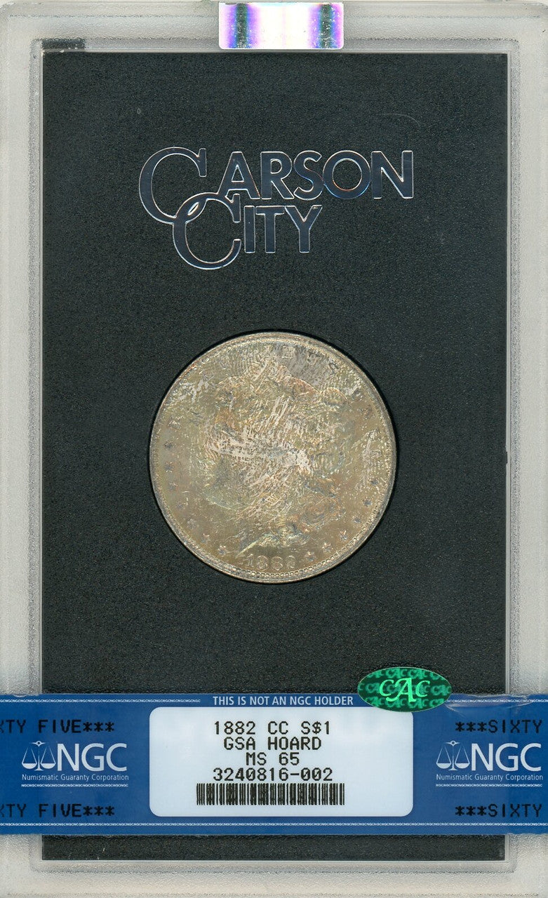 1882-CC GSA Hoard CAC Morgan Dollar NGC MS65