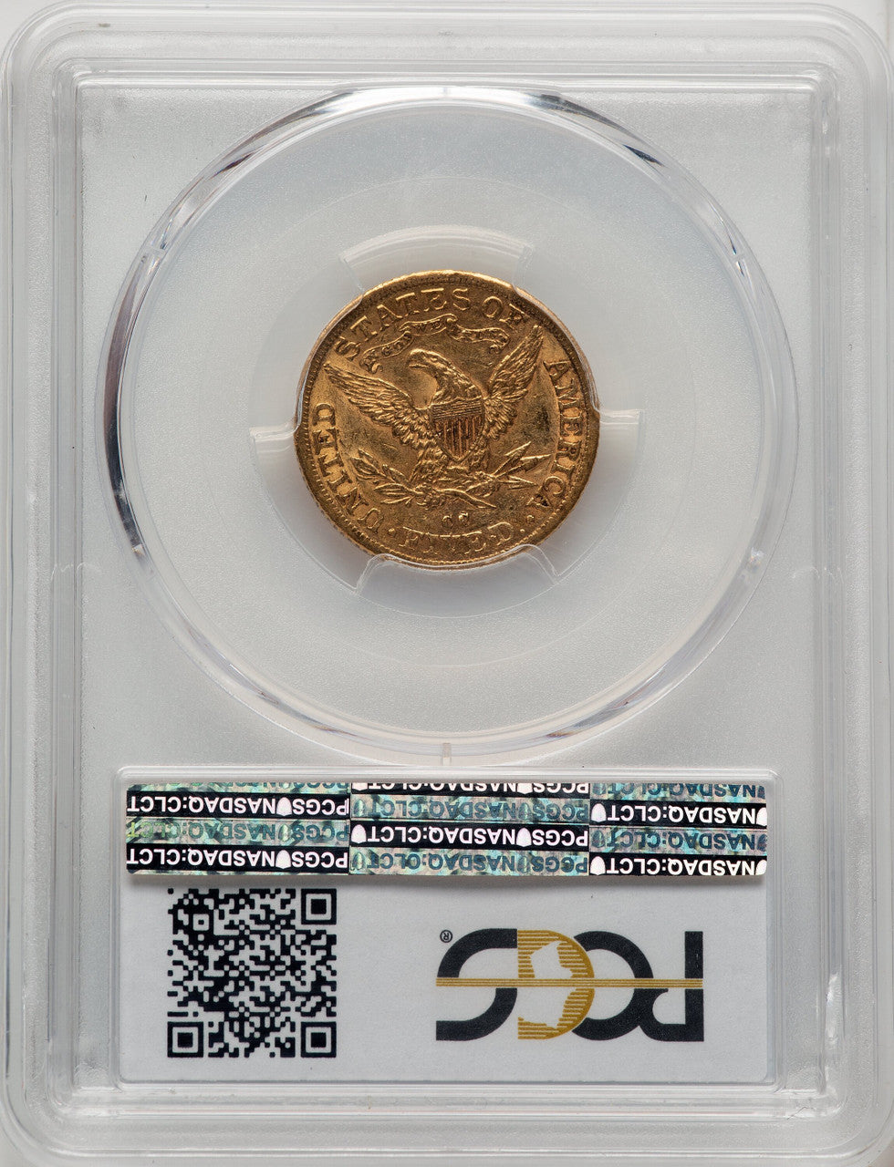 1892-CC $5 Liberty Half Eagle PCGS AU55