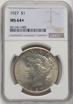 1927 Peace Dollar NGC MS64+