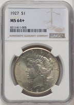 1927 Peace Dollar NGC MS64+