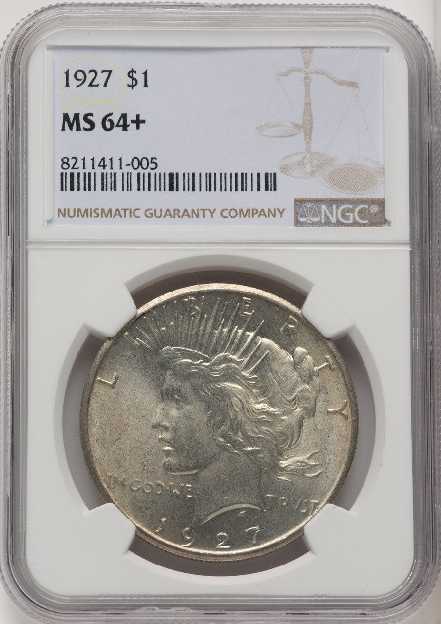 1927 Peace Dollar NGC MS64+