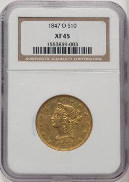 1847-O $10 Liberty Eagle NGC XF45 (772763003)