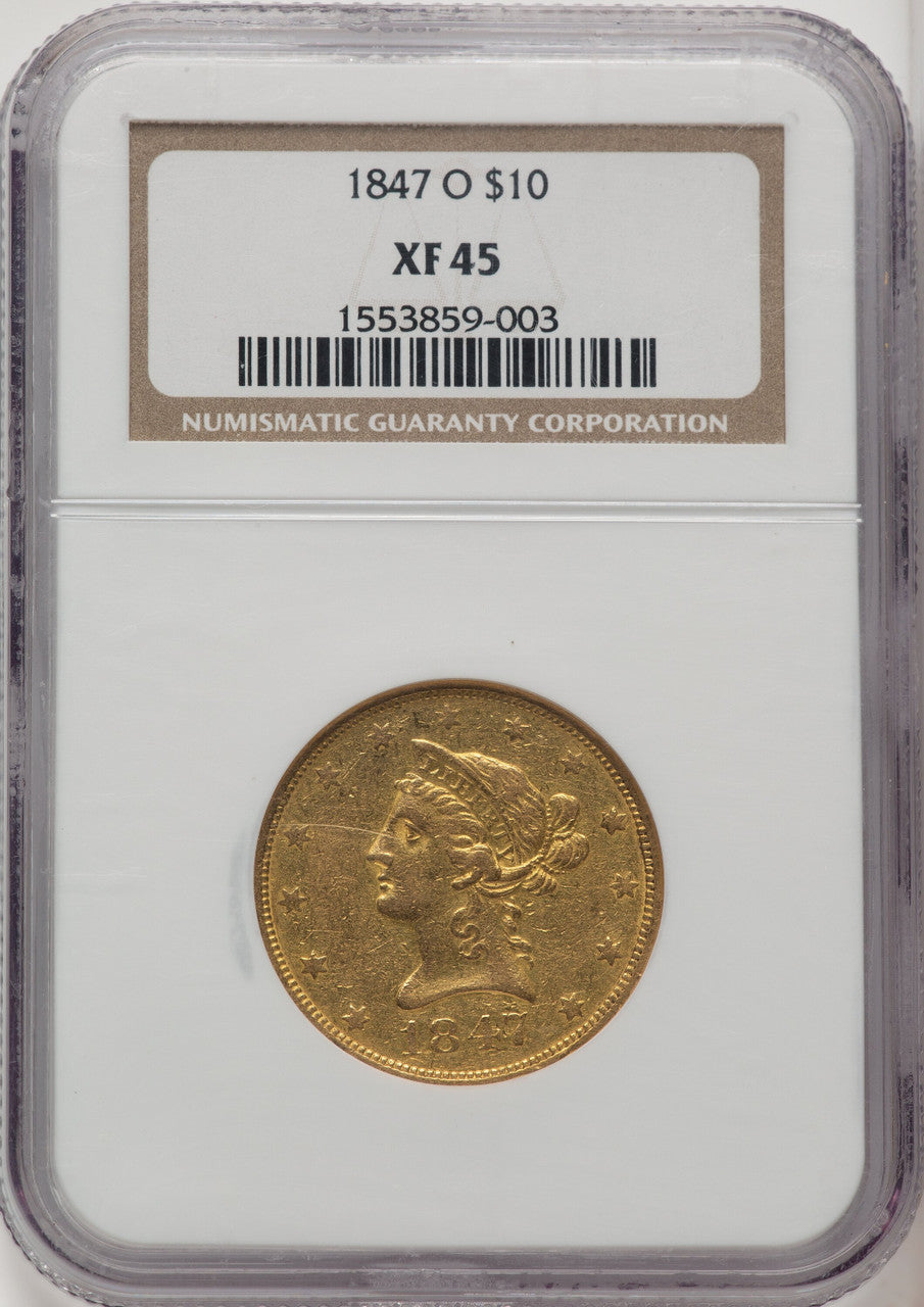 1847-O $10 Liberty Eagle NGC XF45 (772763003)