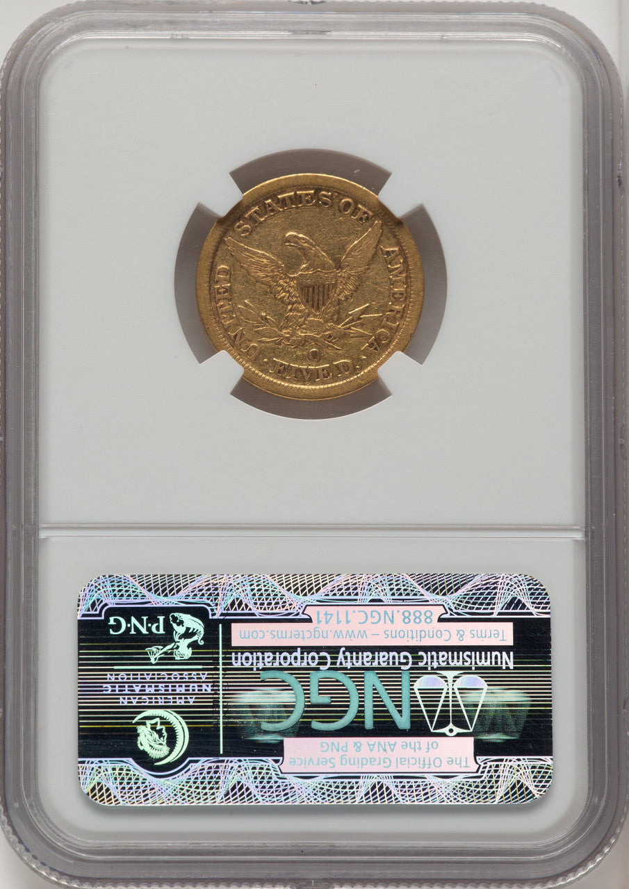 1844-O $5 Liberty Half Eagle NGC VF25