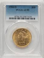 1904-O $10 Liberty Eagle PCGS AU55