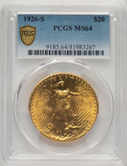 1926-S $20 Saint-Gaudens Double Eagle PCGS MS64 (772603152)