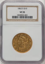 1862-S $10 Liberty Eagle NGC VF35