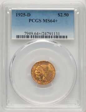 1925-D $2.50 Indian Quarter Eagle PCGS MS64+ (772172013)