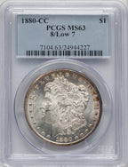 1880-CC 8 Over Low 7 Morgan Dollar PCGS MS63