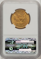 1860-S $10 Liberty Eagle NGC AU53