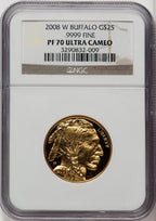 2008-W 1/2 oz Gold Buffalo NGC PF70
