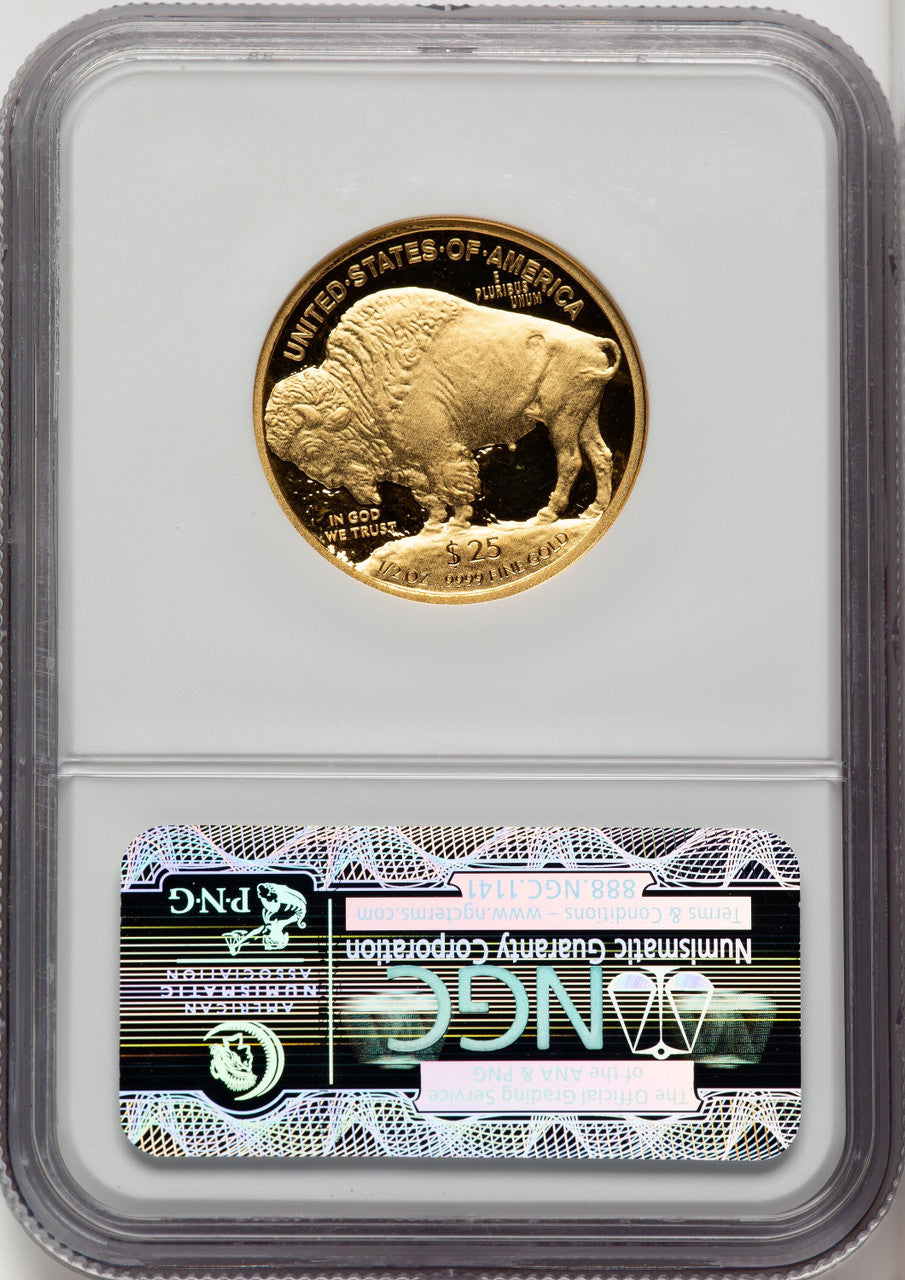 2008-W 1/2 oz Gold Buffalo NGC PF70