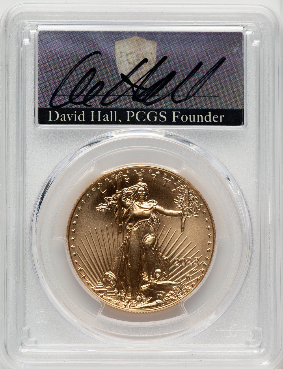 2023-W Burnished Gold Eagle 1 oz FDI David Hall PCGS MS70
