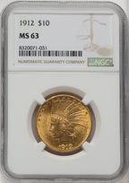 1912 $10 Indian Eagle NGC MS63 (572253025)