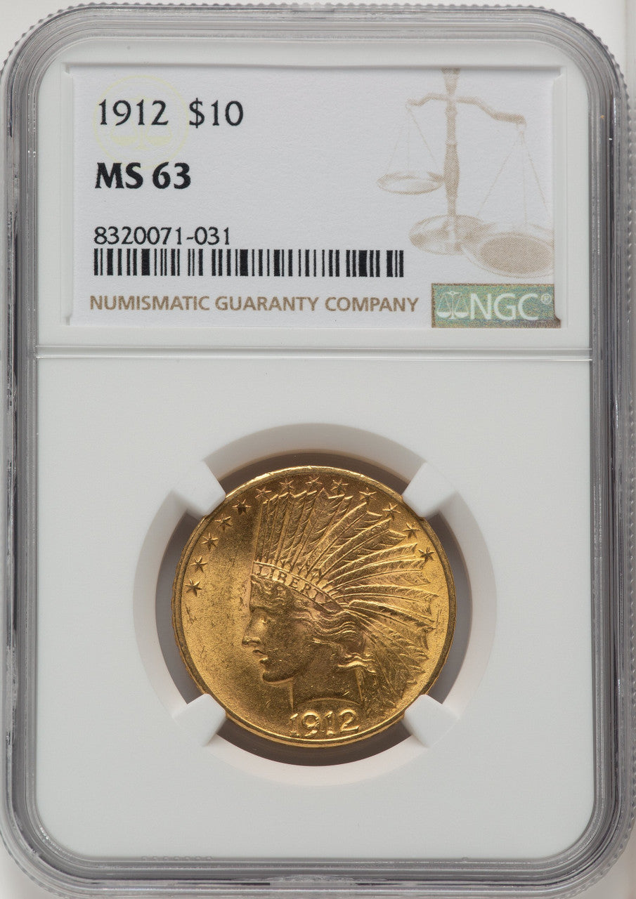 1912 $10 Indian Eagle NGC MS63 (572253025)