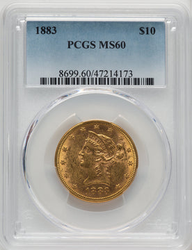 1883 $10 Liberty Eagle PCGS MS60