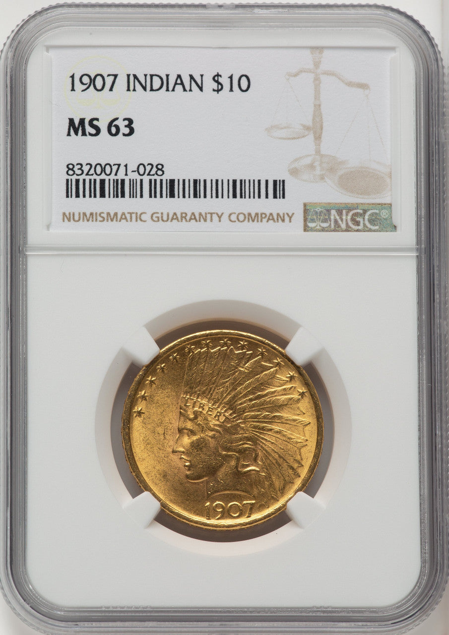 1907 $10 No Motto Indian Eagle NGC MS63 (572243045)