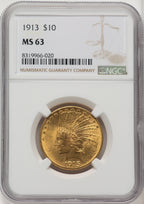 1913 $10 Indian Eagle NGC MS63 (177185343)