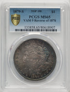 1879-SVAM 9 Reverse of 1878 Morgan Dollar PCGS MS65